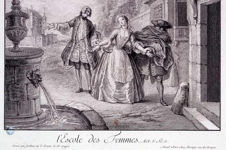 莫里哀於1662年上演的《太太學堂》（L'École des femmes）因其內容和形式引起了文學和道德層面的爭論。為了回應批評，他於1663年推出了《評太太學堂》。