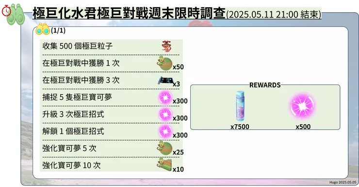 極巨化水君 限時調查