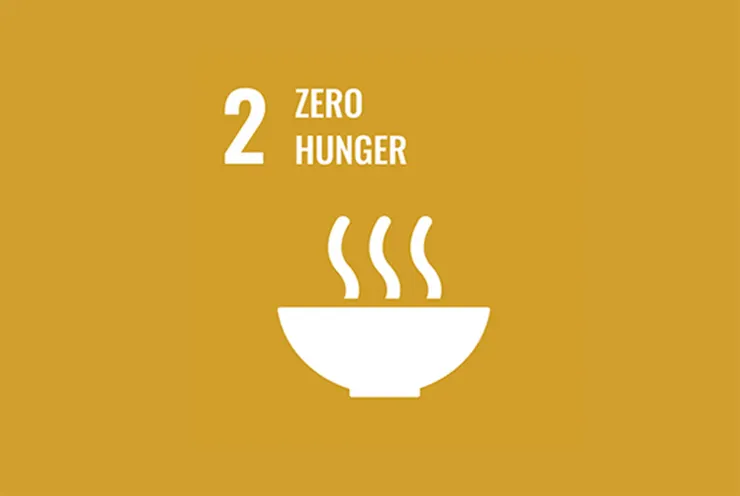 SDGs 目標2:確保糧食安全,消除飢餓,促進永續農業。圖片來源:聯合國教科文組織