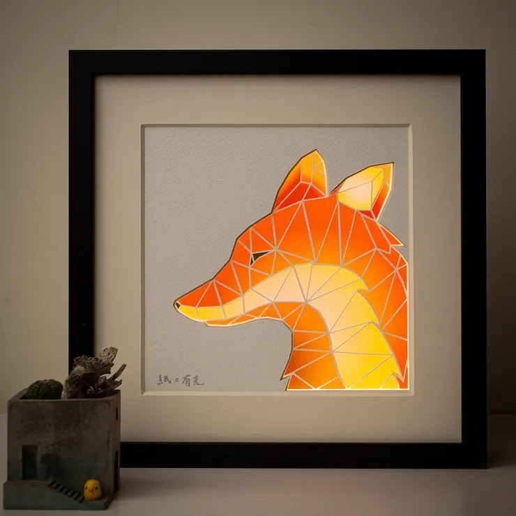 【狐】 立體紙雕氣氛燈&nbsp;