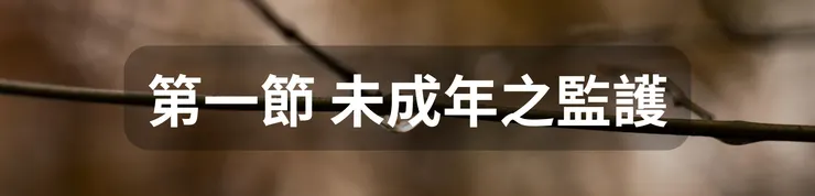 第一節 未成年之監護