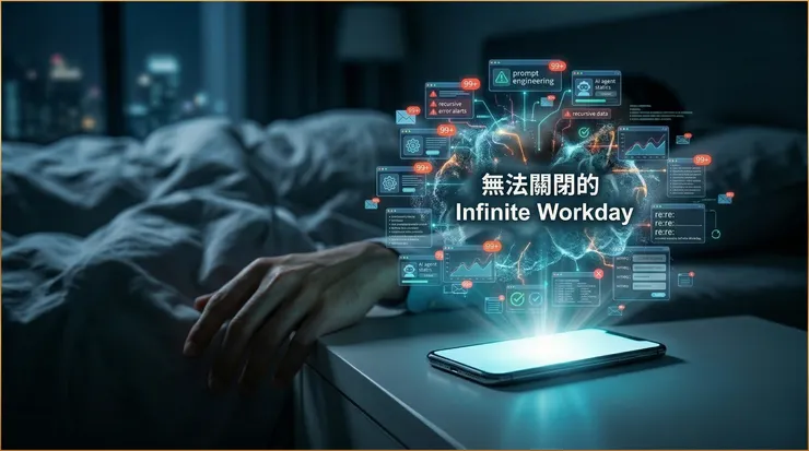 模糊的工作邊界會讓大腦為了隨時準備回應未知任務,而難以進入深層的修復性睡眠。