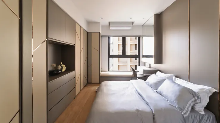 (作品呈現：御之苑 3 房 2 廳「輕奢飯店宅」，宅家就能 0 秒開啟渡假模式｜高雄藝瓦室內設計)