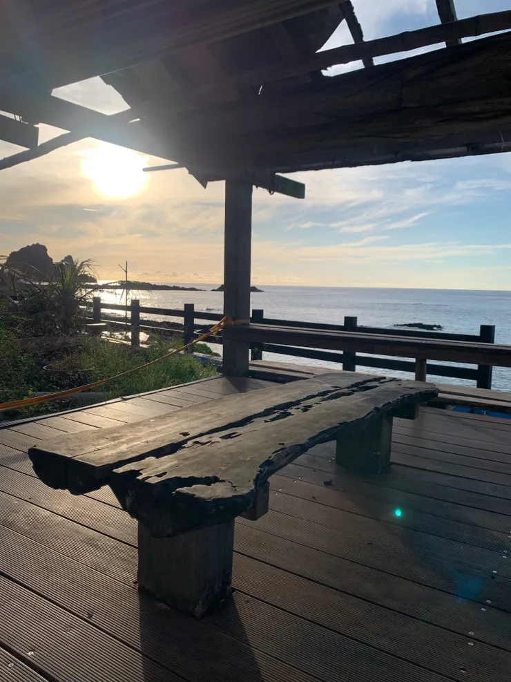 東清灣旁的涼亭,想看日出的可以到這邊吃著早餐欣賞