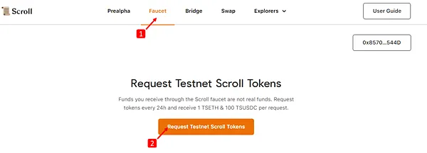 Scroll｜連V神都在推文的一條公鏈 Scroll Testnet 操作指南/使用教學