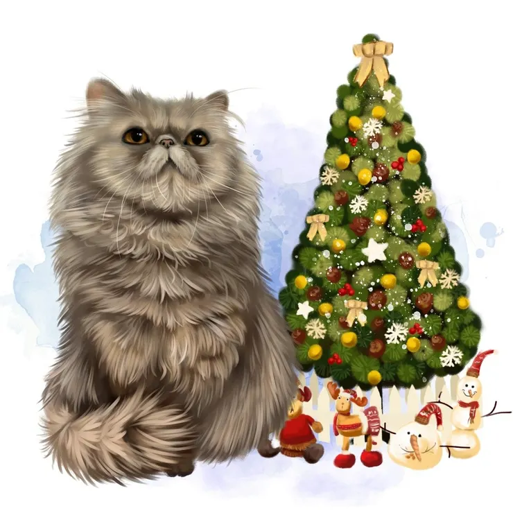 在我家的貓小八離開後,貓友Bela為我畫的小八,真是超級感謝她!