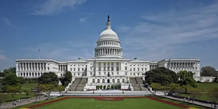 美國國會大廈外觀（U.S. Capitol）是美國立法權力核心所在地。