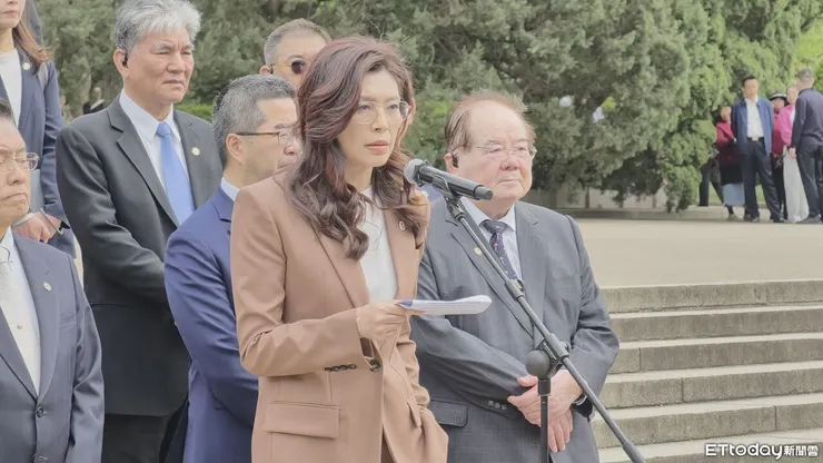 國民黨主席鄭麗文在南京中山陵講話。（圖／記者陳冠宇攝）