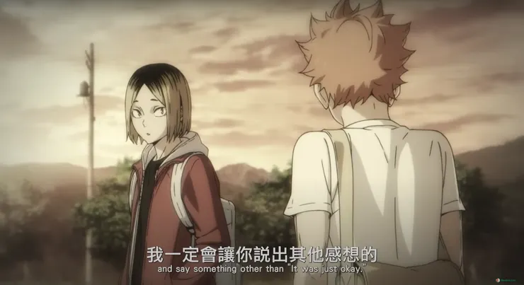 翔陽曾說,總有一天要研磨說出對排球的其他感想(圖片擷自預告片)