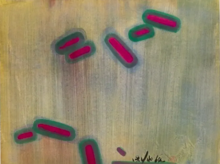 《無題》,37.6 x 49.5cm,水墨、紙本,1964。(采泥藝術提供)