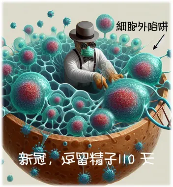 新冠逗留精子110 天 + 細胞外陷阱