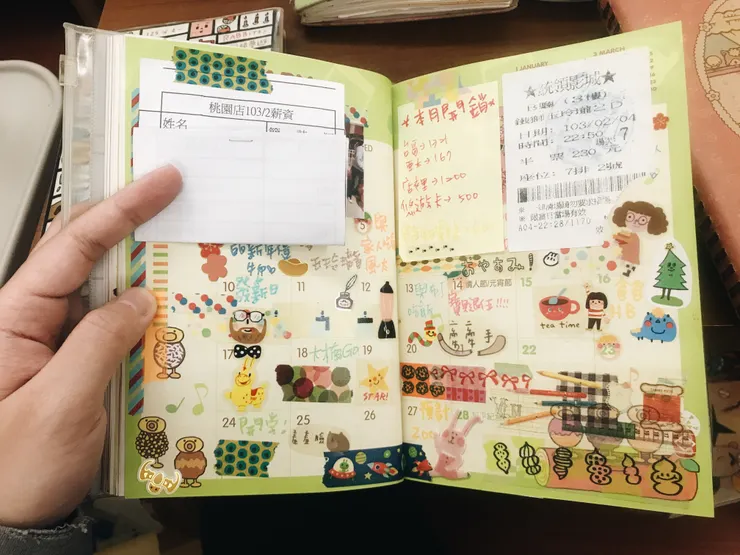 以前喜歡的手帳,封面跟內容都要可愛❤