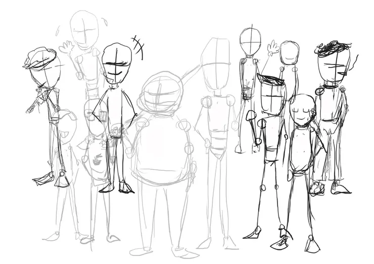 部門大合照的草圖