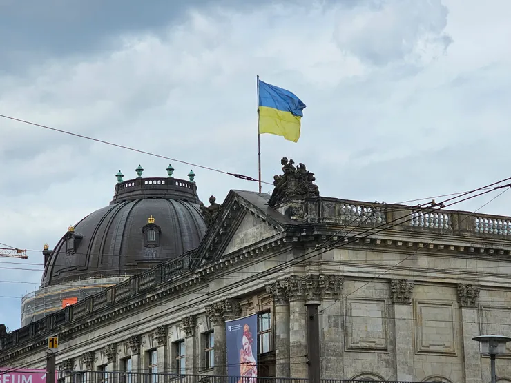 博德博物館掛上烏克蘭國旗