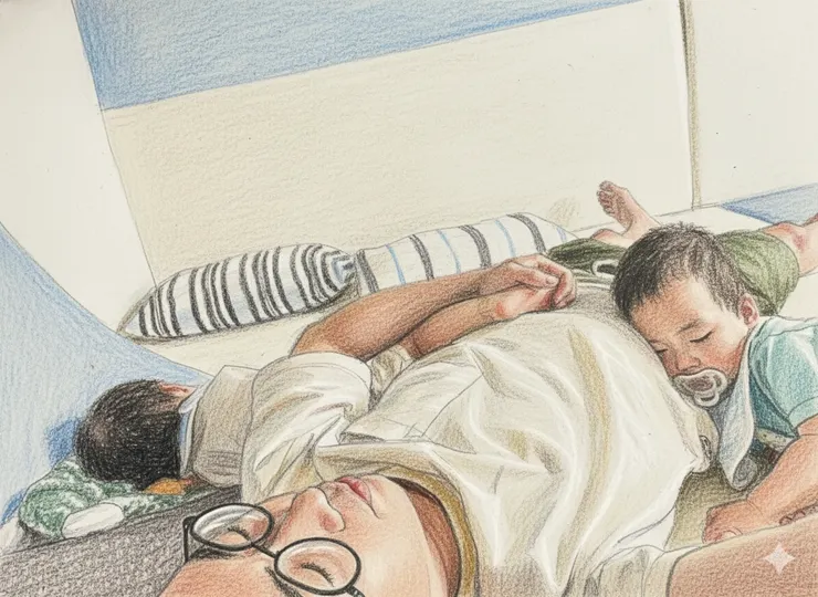 玩到終於肯午睡的樂多