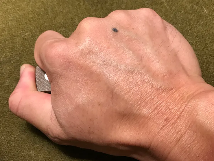 握於手中幾乎隱藏。