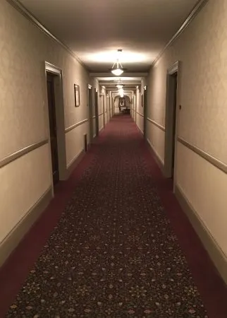 The Stanley Hotel 走廊據傳經常傳出小孩跑來跑去的聲音,但實際上並沒有小孩經過。