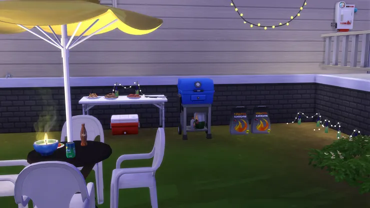 蠟燭的火跟燒烤爐的火一樣旺盛。