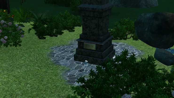 雕像下面有射燈，偉人要很突出才行。