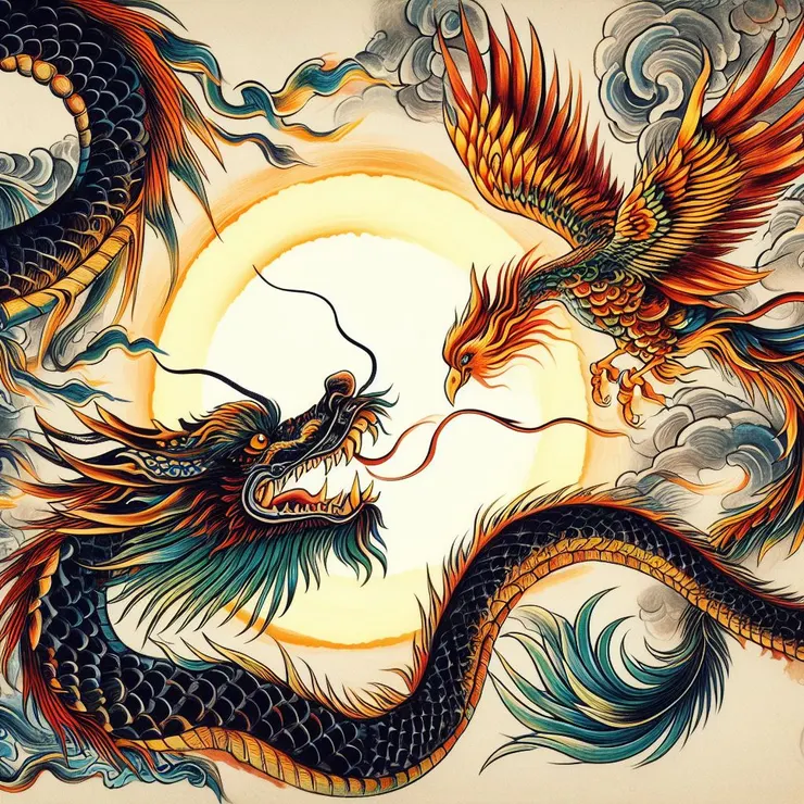 AI生圖-龍鳳呈祥