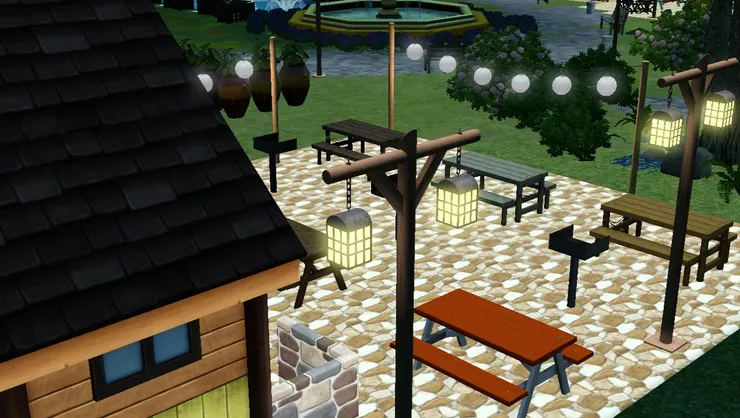 這些街燈不但用來照明，也顯示了公園的邊界，不要誤闖民居。