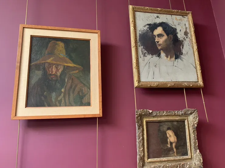 左、右上皆為布爾代勒自畫像