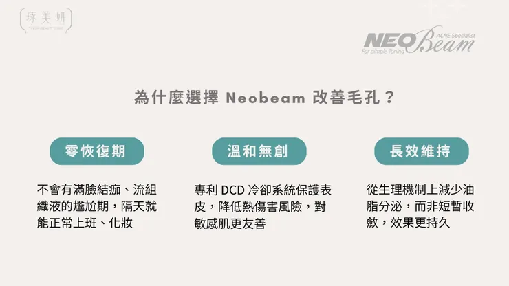 毛孔粗大沒救了?結合 Neobeam 清新光,打造「視覺無瑕」的縮毛孔計畫!