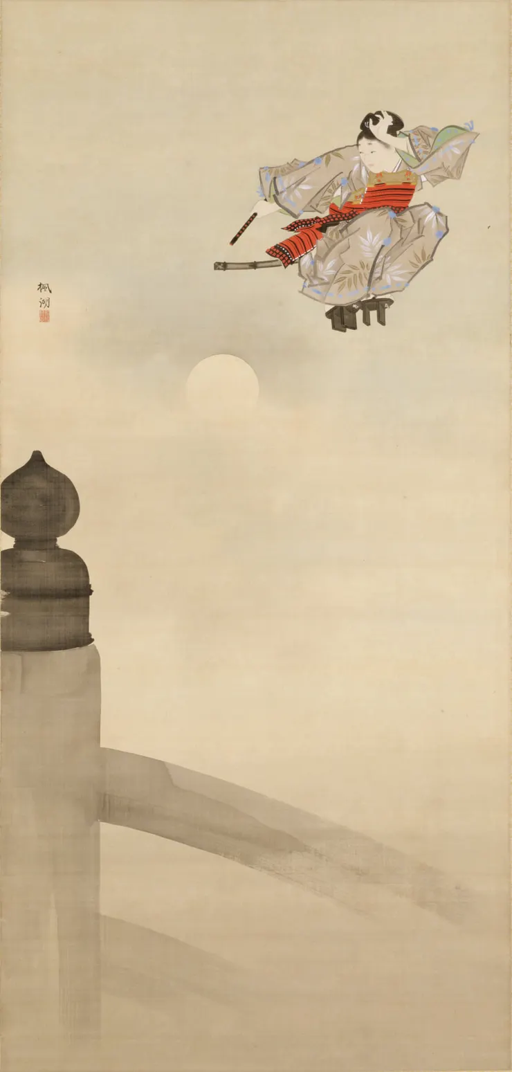 「牛若」

松本楓湖作

圖片出處：東京國立博物館／ColBase（https://colbase.nich.go.jp/collection_items/tnm/A-307......）