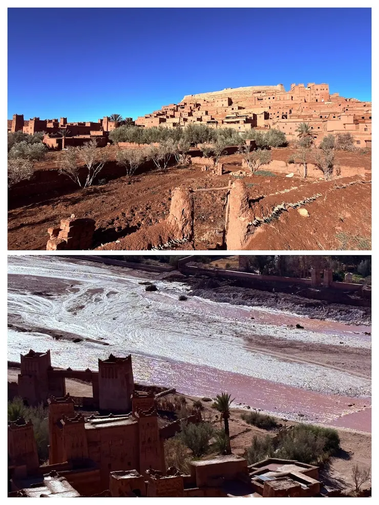 河岸新建的拍片城堡場景