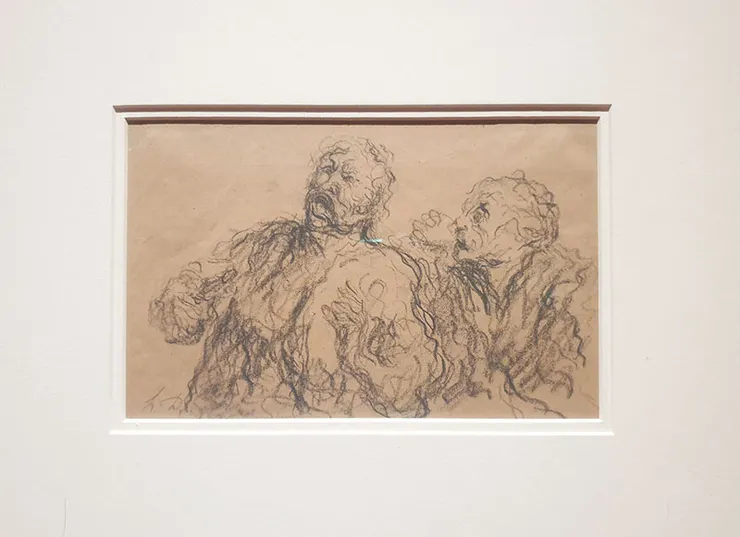 《兩位飲酒的人》19世紀中葉 – 杜米埃