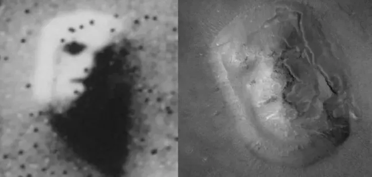 火星人臉曾被視為外星文明存在的證據。（圖／翻攝自維基百科）