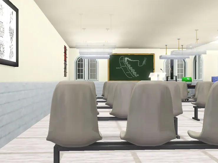 這房間用的是大黑板。