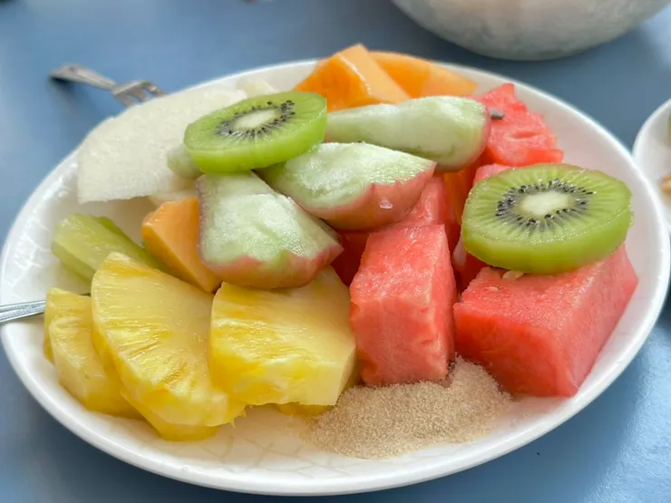 水果切盤必點，季節水果品質都很好