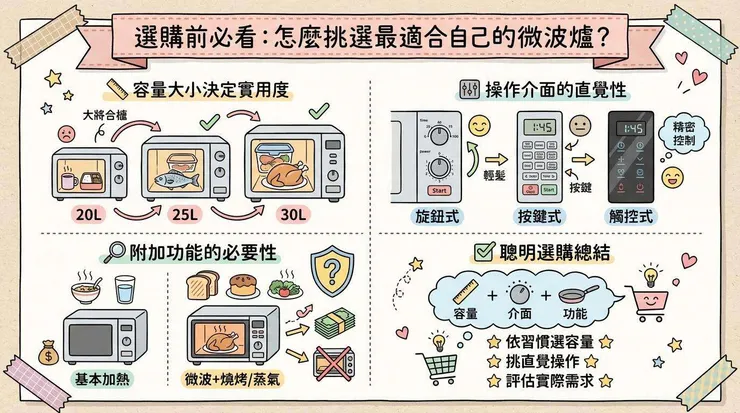 選購前必看：怎麼挑選最適合自己的微波爐？