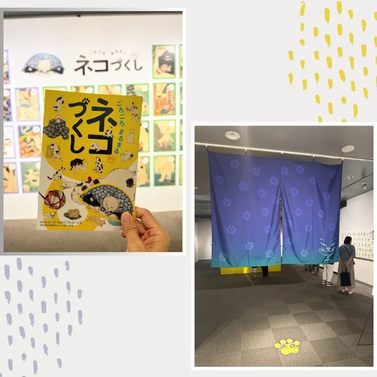 現場購買票後，就可以兌換一張貓咪小卡和手冊／布簾之後的畫作都無法拍照喔～