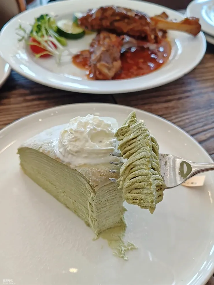 大直甜點 開心果千層蛋糕 波赫士領地精品咖啡館