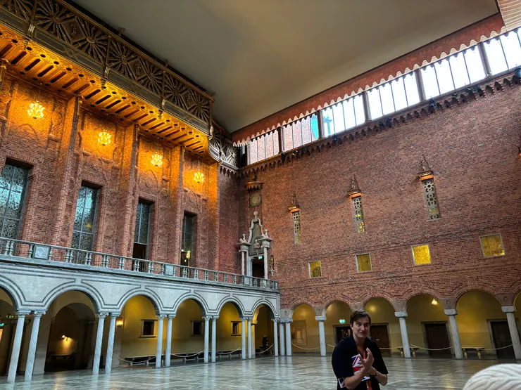 斯德哥爾摩市政廳，是諾貝爾獎頒獎的地方～我跟旅伴都覺得導覽員講的很好！推～