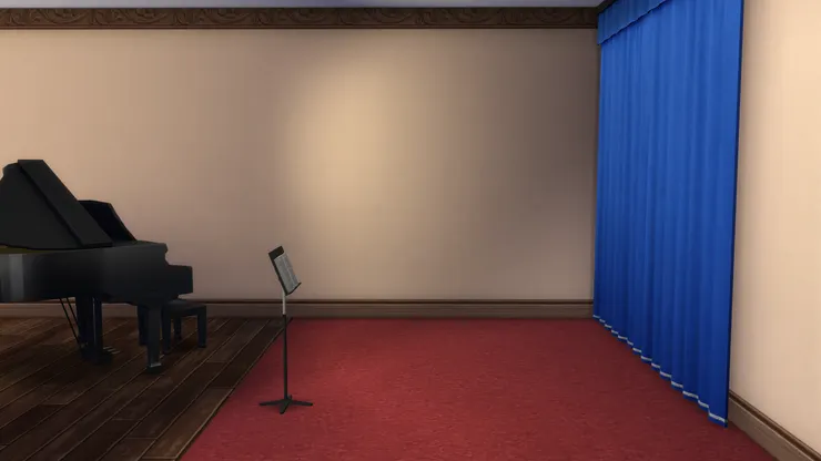 其實布幕不應該貼在牆上，要有些距離，但...大家看得懂便行。