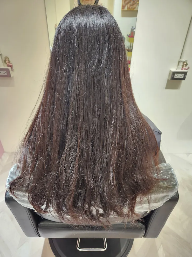 客人燙前髮況