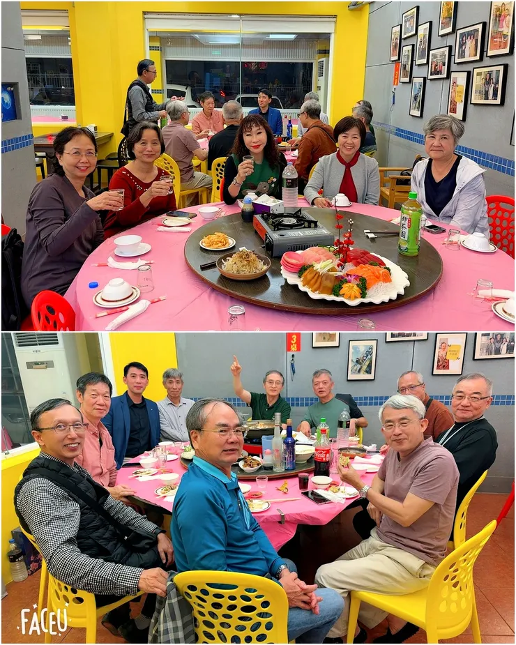 【討海人坐定等上菜鴨子浮一大白！在討海人海產店晚餐中。】