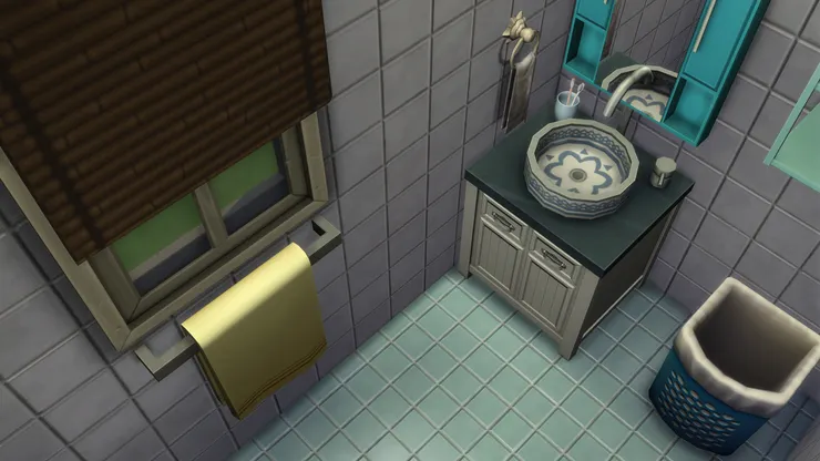 地磚我不用灰色，不想搞得像監獄，湖水藍很好看。