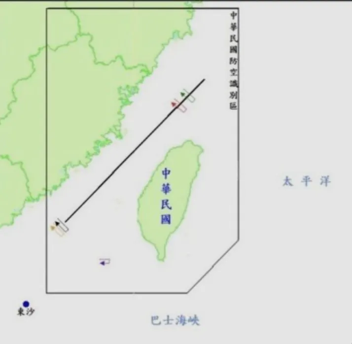 台灣防空識別區及海峽中線位置〈台灣交通部民航局網站〉