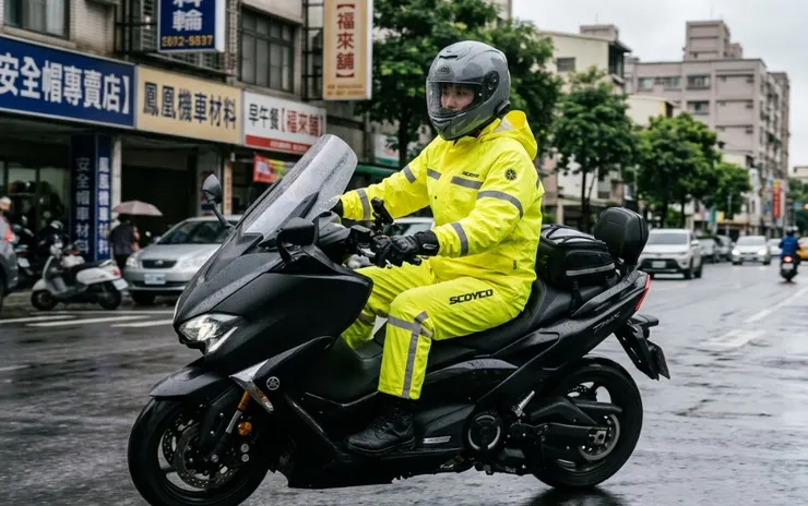 機車雨衣示意圖