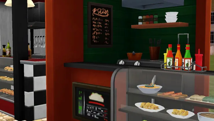 這個攤檔以墨綠色為主色，很有異國風情。