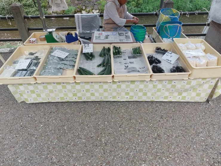 朝市到處都有販賣新鮮蔬菜水果的攤販