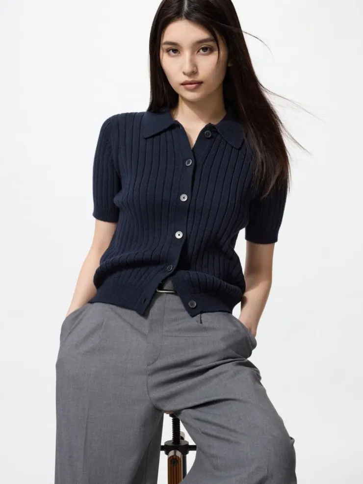 ▲479968女裝 羅紋POLO開襟上衣 #69 NT$790