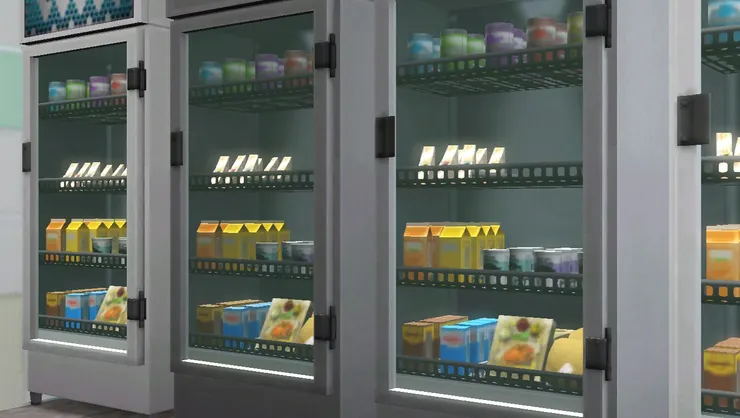 很多飲品雪櫃是敞門，比較節省地方。我這款是拉的。