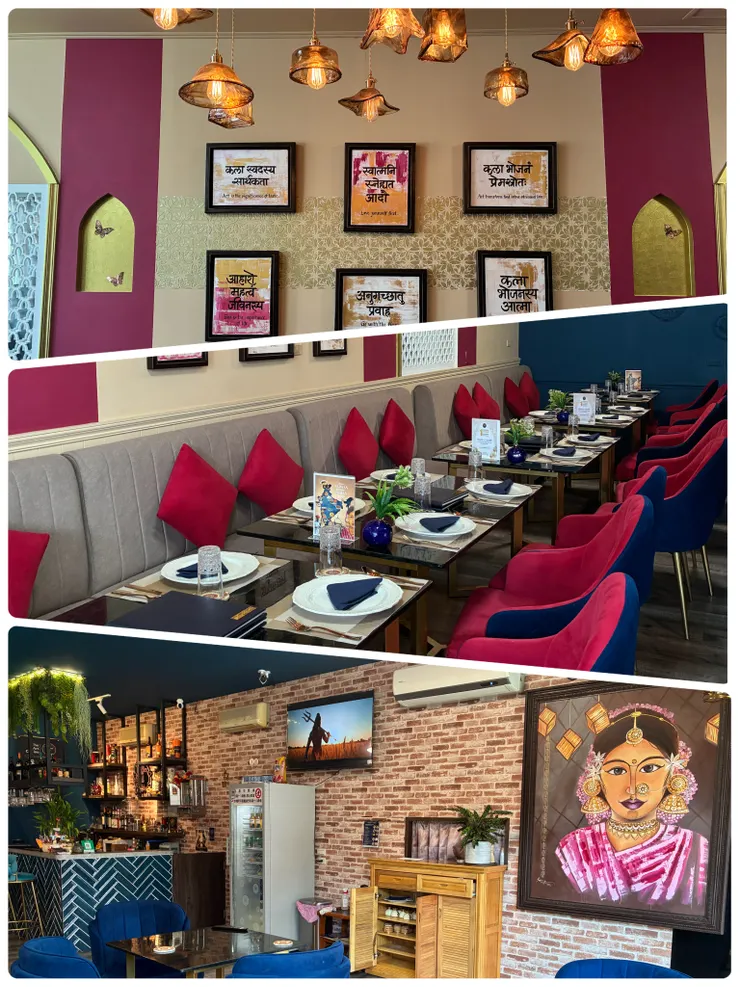 一進門就看到印度女性的掛畫，覺得很有特色！