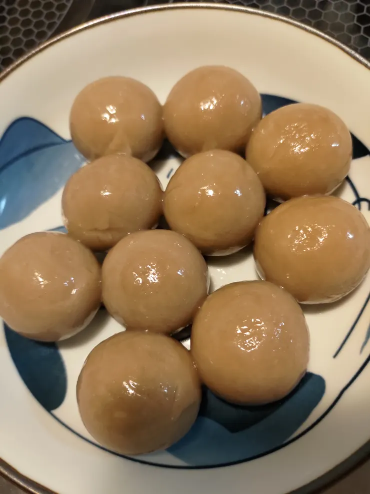 打撈起來的湯圓顏色，（先放一旁））