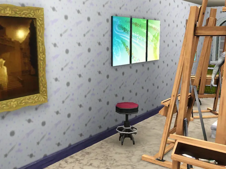 我記憶中有些使用這種畫架的人不能坐，但能坐比較舒服啦，畢竟畫一幅畫至少數個小時。